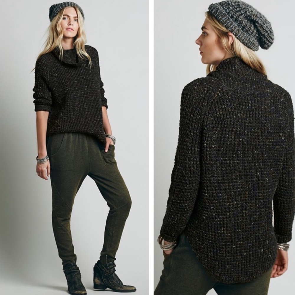 Free People Dylan Wool Tweedy Pullover